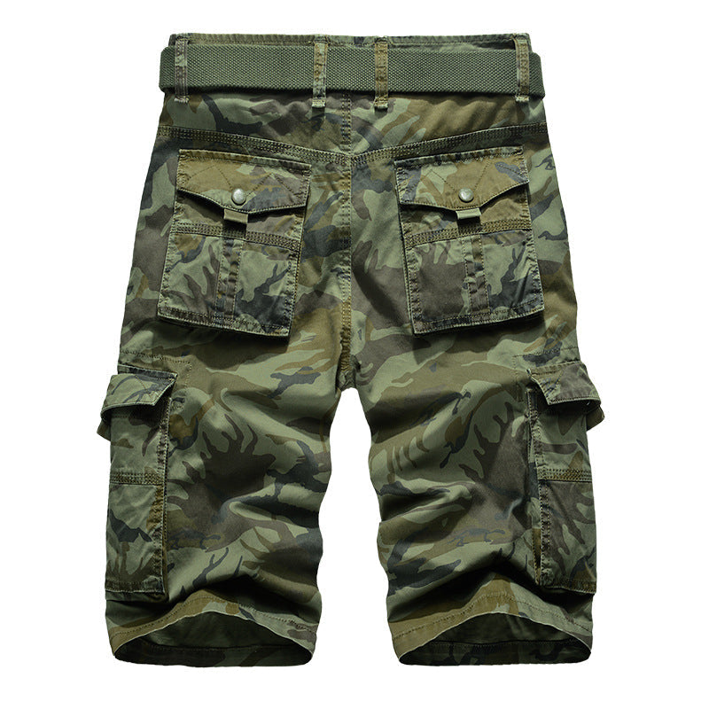 Crestsport Casual Cotton Camo Multi-pocket Men Shorts
