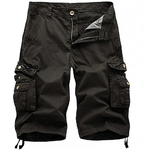 Crestsport Mens Cargo Shorts Multi Pockets Twill Cargo Shorts