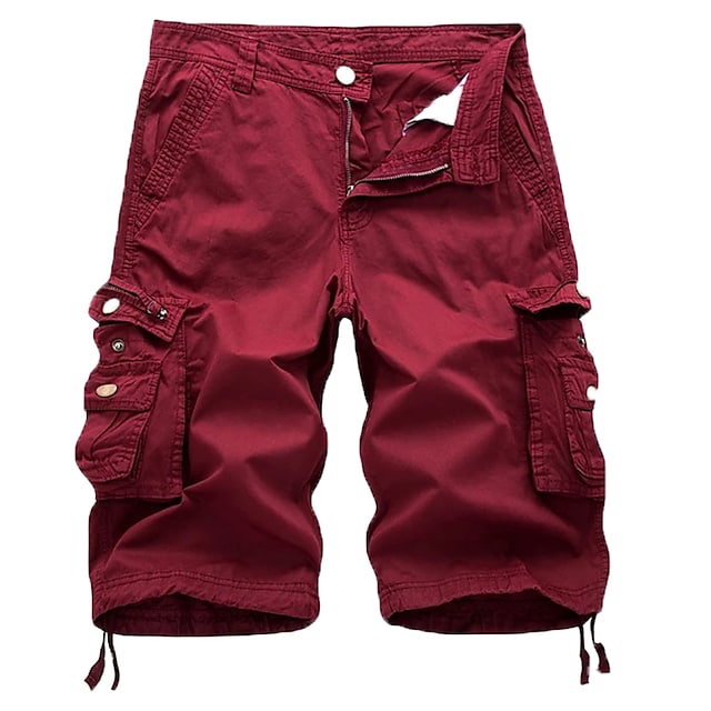 Crestsport Mens Cargo Shorts Multi Pockets Twill Cargo Shorts