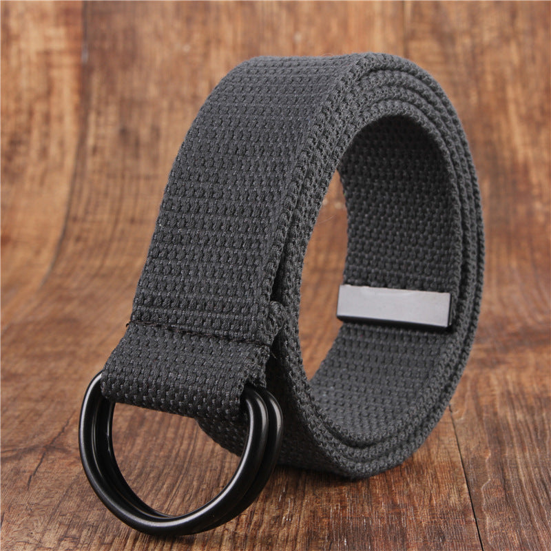 Crestsport Double Buckle Canvas Simple Belt