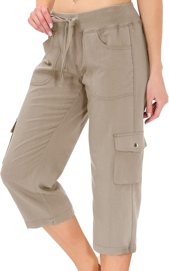 Women's Summer Hiking  Drawstring Lightweight Cargo Pants