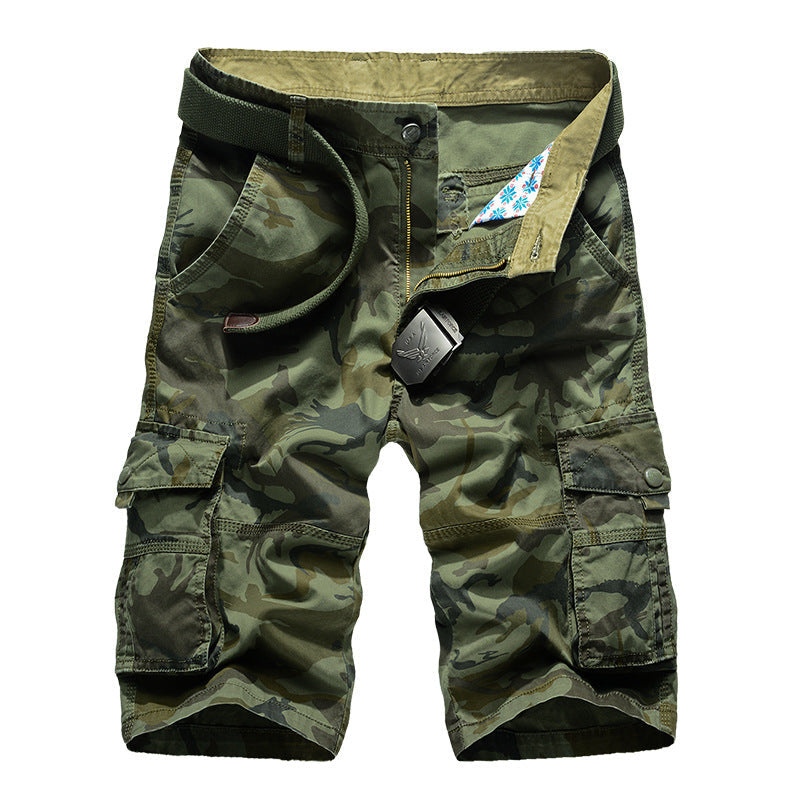 Crestsport Casual Cotton Camo Multi-pocket Men Shorts