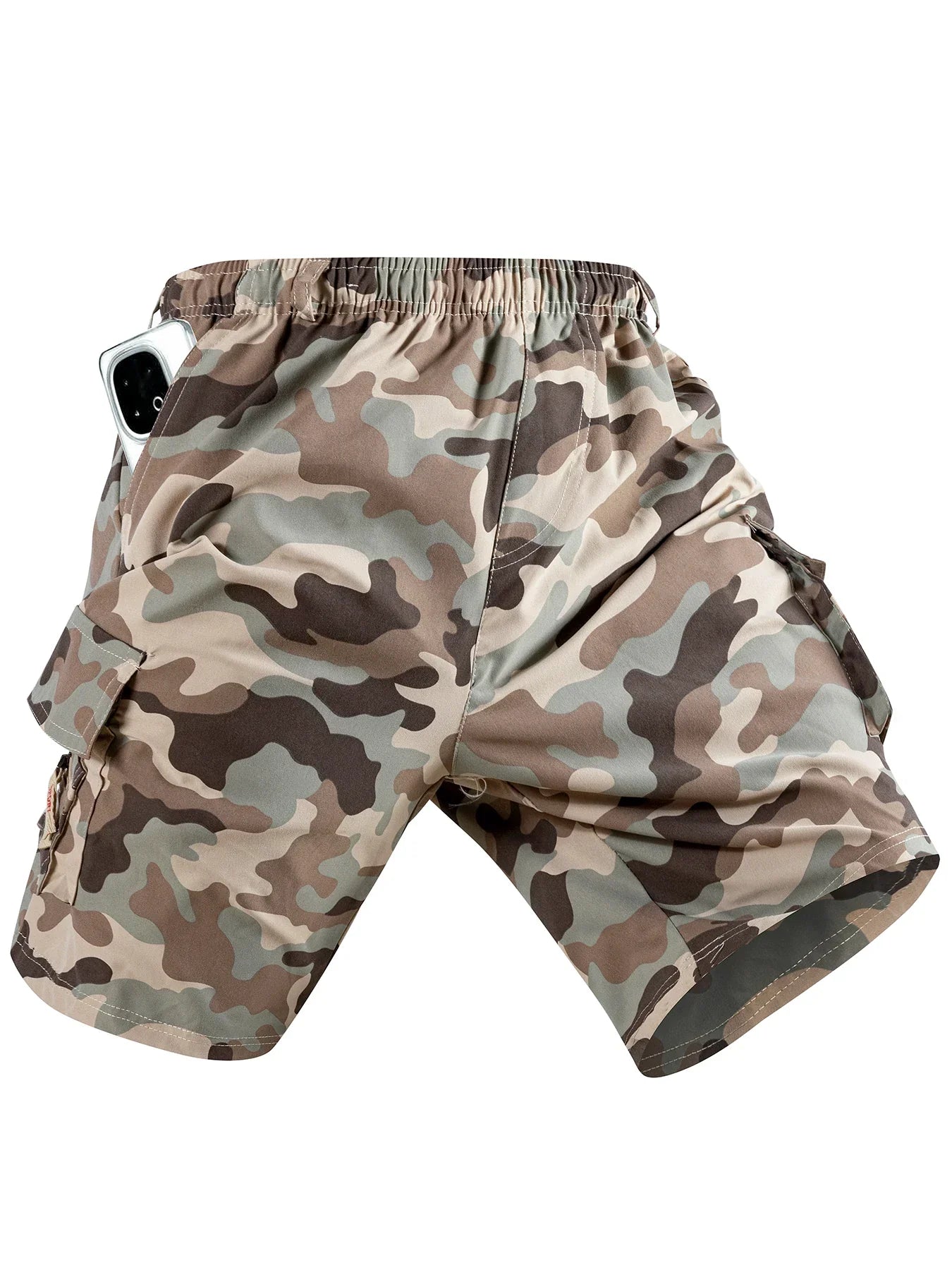 Men's Multi-Pocket Camouflage Cargo Shorts