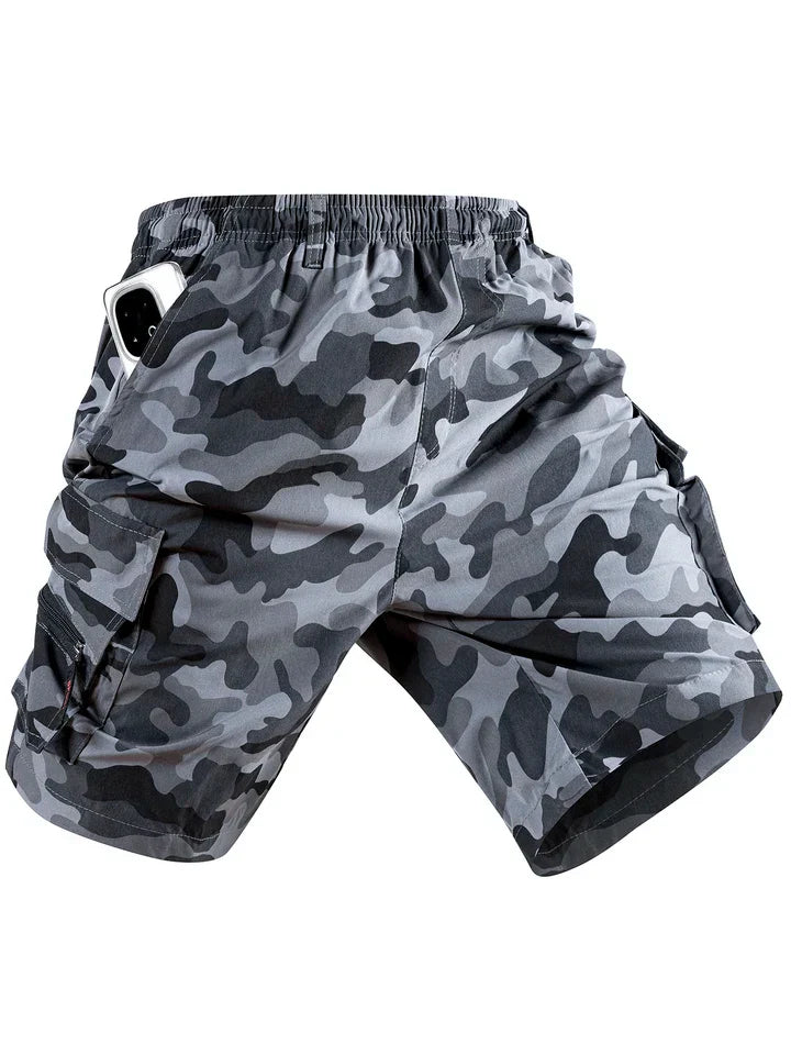 Men's Multi-Pocket Camouflage Cargo Shorts